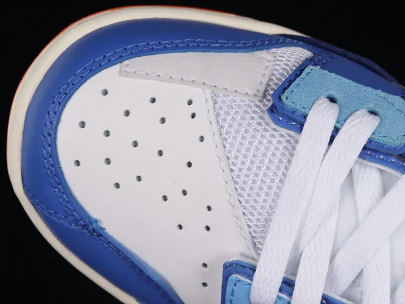 All categories Nk SB Dunk Series Nk SB Dunk Low low-top skate shoes #ZG version Nk Dunk Scrap blue white orange Knicks stitched low-top skate shoes DM0128-100
